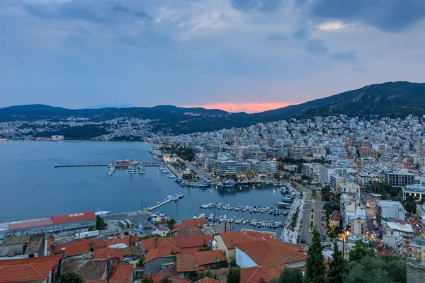 Città di Kavala in Grecia — Foto Stock