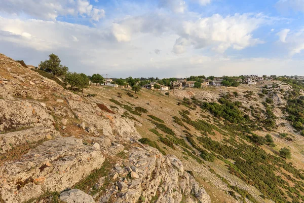 カストロ村の日の出 ギリシャのタソス島 — ストック写真