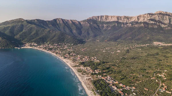 Spiaggia Psili Ammos Isola Taso Grecia Conosciuta Come Spiaggia Dorata — Foto Stock