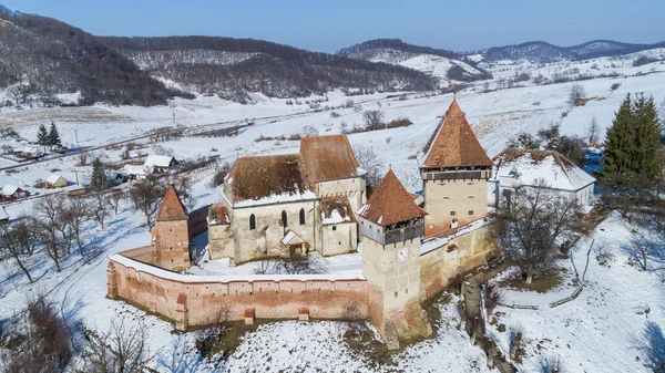 Alma Vii Chiesa Fortificata Evangelica Dalla Transilvania Romania Insediamento Risalente — Foto Stock