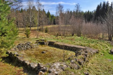Çek Cumhuriyeti 'nin Güney Moravya kentindeki ortaçağ terk edilmiş Pfaffenschlag köyünün arkeolojik uzantıları 