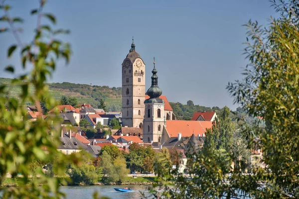Stein Der Donau District Krems Seen Other Side River Danube — Stock Photo, Image