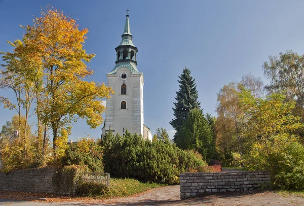 Dobersberský Kostel Podzim — Stock fotografie