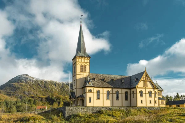 Vagan Church called Lofoten Cathedral in Norway — Stock Photo, Image