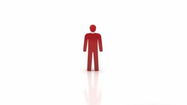 İnsanların önünde, 3d konsept animasyon konuşan hatip