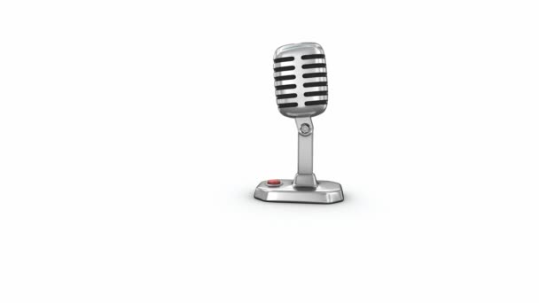 Interviewtext Und Mikrofon Animation — Stockvideo