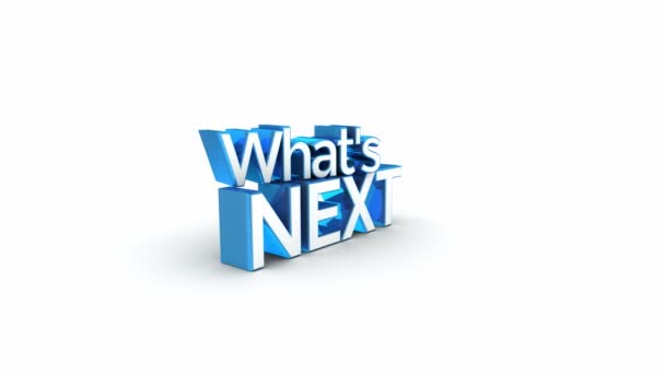 Whats Next Text Concept Animation — Stock Video