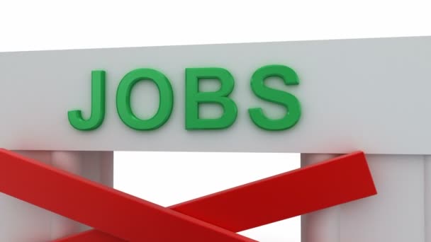 Jobs Unemployment Concept Animation — Stock Video