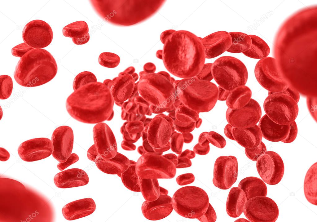 Blood Cells background, 3D illustration