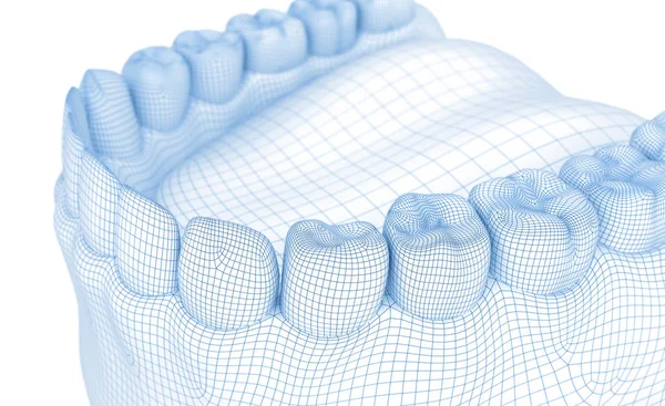 Gomme Masticare Denti Illustrazione Modello Filo — Foto Stock