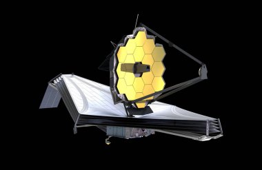 The James Webb Space Telescope (JWST or Webb), 3d illustration, elements of this image are furnished by NASA clipart