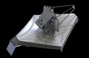 James Webb Uzay Teleskobu (Jwst veya Webb), 3d illüstrasyon, bu görüntünün elemanları Nasa tarafından döşenmiştir