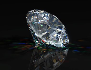 Renkli yansımaları ile büyük net parlak. 3d illüstrasyon