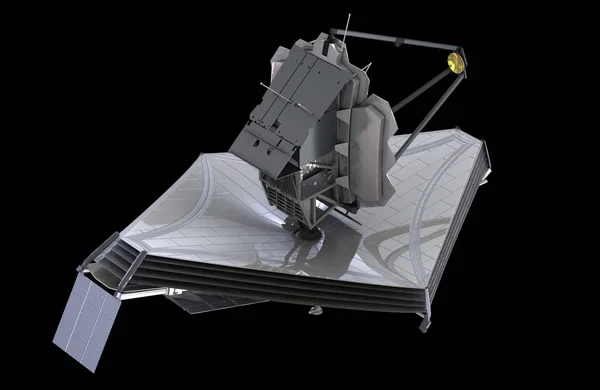 ジェームズ ウェッブ宇宙望遠鏡 Jwstまたはウェッブ 3Dイラスト この画像の要素は Nasaによって供給されています — ストック写真