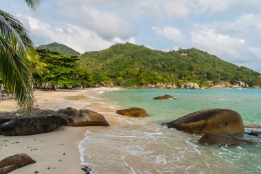 Koh Samui Adası Tayland Gümüş plaj veya Crystal bay plaj görünümü
