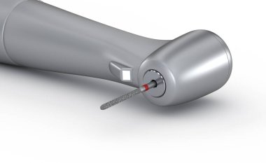 Beyaz diş el parçası. Tıbbi olarak doğru 3d kavramı