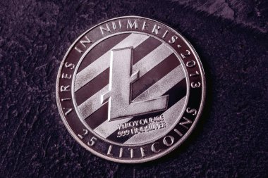 Arka plan Litecoin yakın çekim