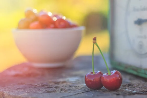 Beautiful background with cherries