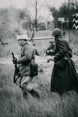 Dünya Savaşı'nın Sovyet ordusunun askerleri. Gomel, Beyaz Rusya