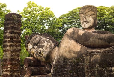 Buda Kamphaengphet tarihi Park Nong Pong ilçe Kamphaeng Phet ili, Tayland at