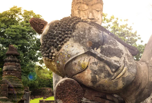Buddha Kamphaengphet Historiska Park Nong Pong Distriktet Kamphaeng Phet Provinsen Royaltyfria Stockfoton