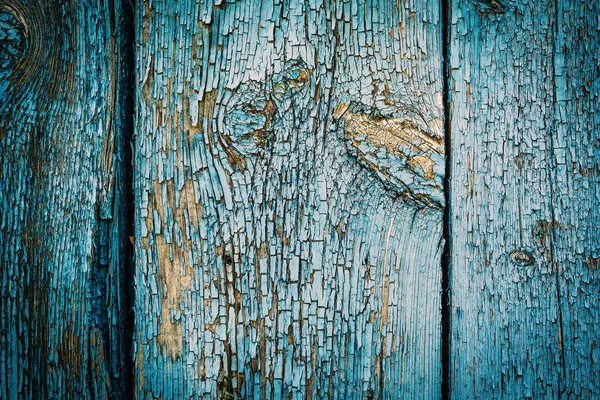 Παλιό Και Ξεπερασμένο Ξύλινη Σανίδα Βαμμένα Μπλε Χρώμα Φόντο Ξύλινη — Φωτογραφία Αρχείου