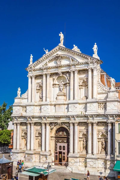 Fachada Santa Maria Nazareth Iglesia Scalzi Una Iglesia Carmelita Católica — Foto de Stock