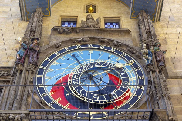 Празькі Середньовічні Астрономічні Годинники Orloj Старій Ратуші Прага Чехія — стокове фото