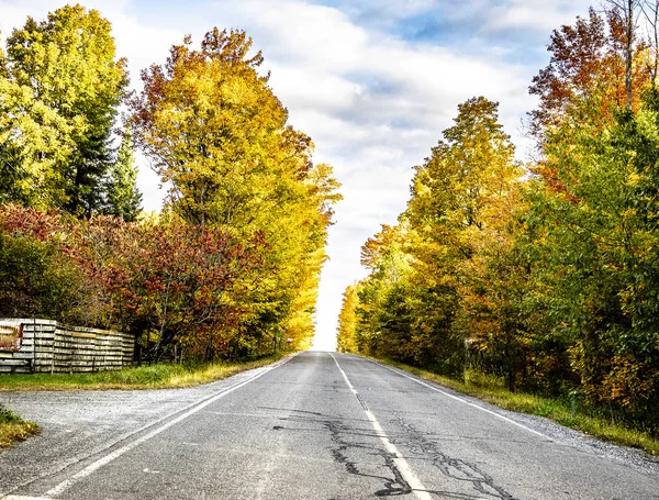 In autumn the leaves of the trees change color before falling. This creates beautiful landscapes. And it does not last long. Photo taken near Ulverton, Quebec, Canada; October 14, 2018.