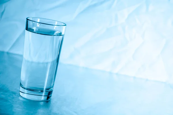 Glas Water Het Blauw — Stockfoto