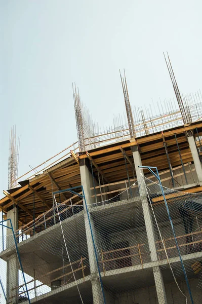 Edificio Varios Pisos Sin Terminar Construcción Edificios Proceso — Foto de Stock