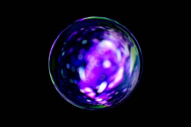 Soyut bulanık desenli parlak bir kristal kürenin bulanık görüntüsü. Görüntü olarak soyut lensball.