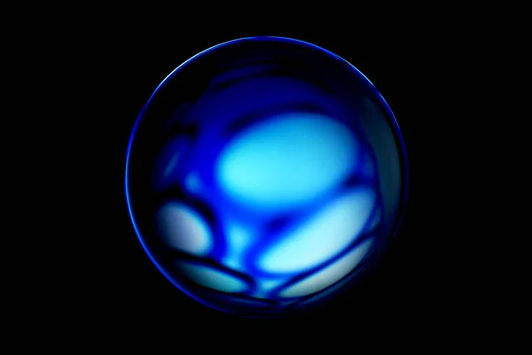 Image Floue Une Boule Cristal Brillante Avec Motif Coloré Flou — Photo