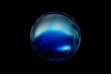 Soyut bulanık desenli parlak bir kristal kürenin bulanık görüntüsü. Görüntü olarak soyut lensball.