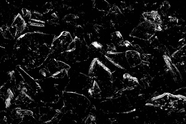 碎玻璃背景 黑白相间 带有玻璃碎片的黑色简约背景 — 图库照片