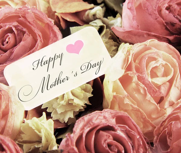 Lykkelige Mødre Dag Romantiske Roser Kort – stockfoto
