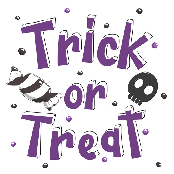 Truco Trato Letras Con Elementos Decorativos Halloween — Archivo Imágenes Vectoriales