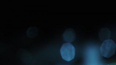 Mavi renkli fütüristik bokeh, ışık soğuk renk sızdırıyor..