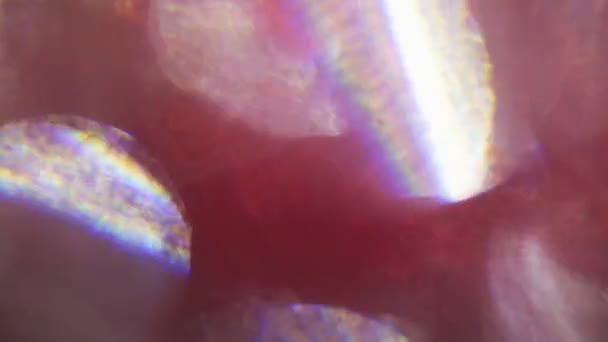 Elementos de cristal de ensueño sobre fondo rojo . — Vídeos de Stock