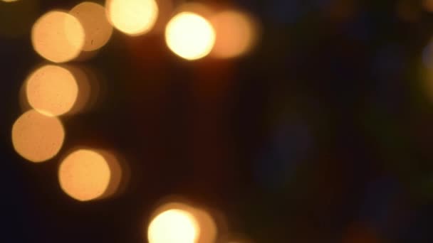 Bokeh de fond de lumière de Noël — Video