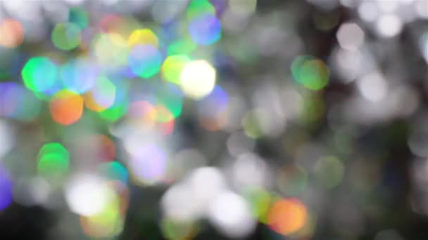 Holografik yanardöner folyo spektral psychedelic renklerin karışımı. — Stok video