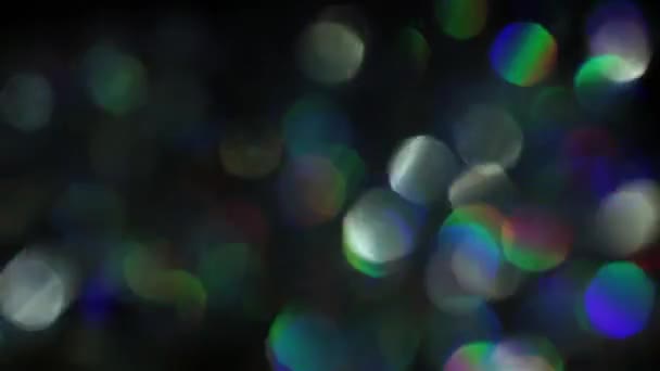 Bokeh iridescente colorido diferente, fundo abstrato holográfico vintage . — Vídeo de Stock