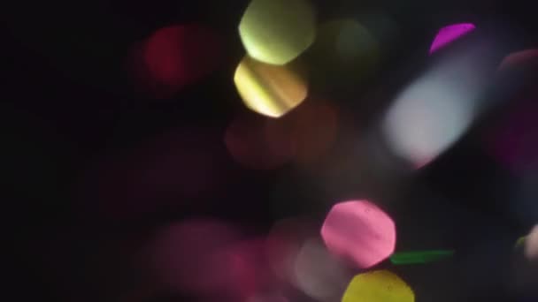 Abstrakte verschwommene Weihnachtsbeleuchtung Bokeh Hintergrund. — Stockvideo