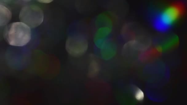 Naturlig Oskärpa Christmas Lights Bokeh Bakgrund Vinter Semester Koncept — Stockvideo