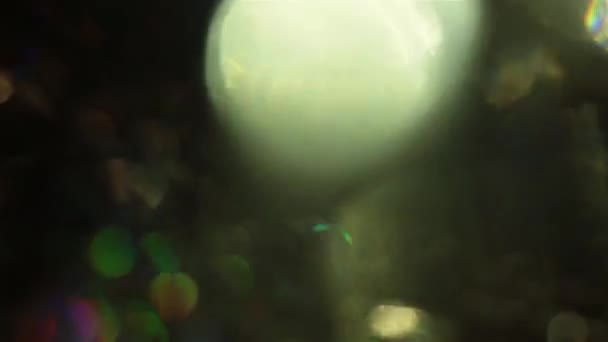 Holografische bokeh, vintage kleurrijke abstracte achtergrond. — Stockvideo