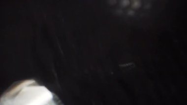 4 k siyah arka plan üzerine ufuk kristal öğeler soyut.