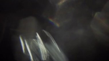 Şık yanardöner rgb bokeh, spektral holografik folyo yansımalar.