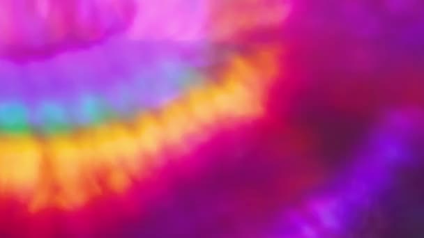 Antecedentes modernos de ensueño. Hoja iridiscente holográfica de neón. Colores de moda ácido . — Vídeos de Stock
