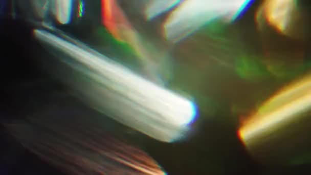 Efecto Glitch, concepto cyberpunk. Textura de lámina holográfica iridiscente . — Vídeo de stock