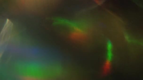 Iriseren holografisch folie, futuristische kleurenmix, dromerige sfeer. — Stockvideo